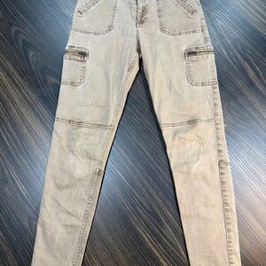 Abercrombie and Fitch khaki high rise jeans with utility pockets Size 4 With 27W